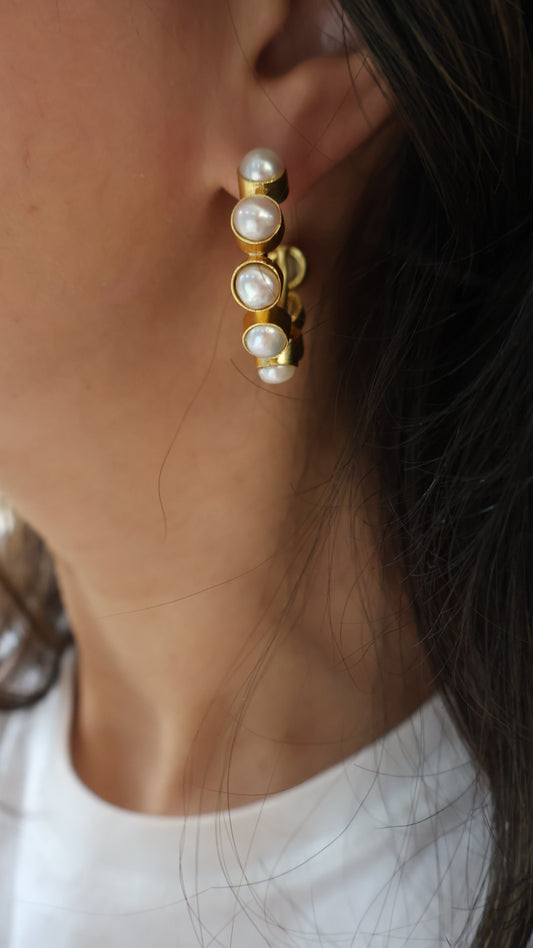 Misha Pearl Hoops