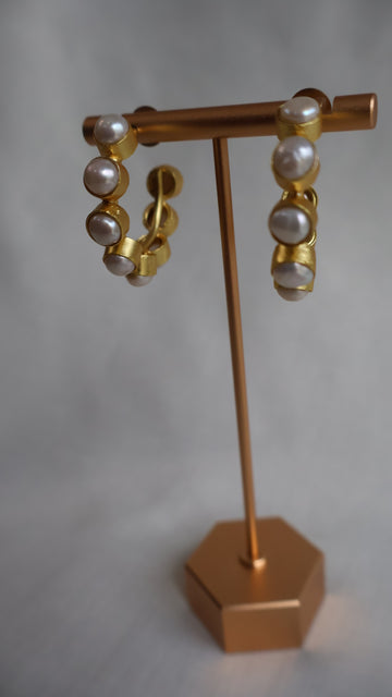 Misha Pearl Hoops