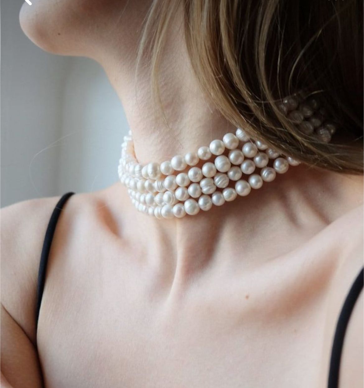 Kiraz Real Pearl Choker