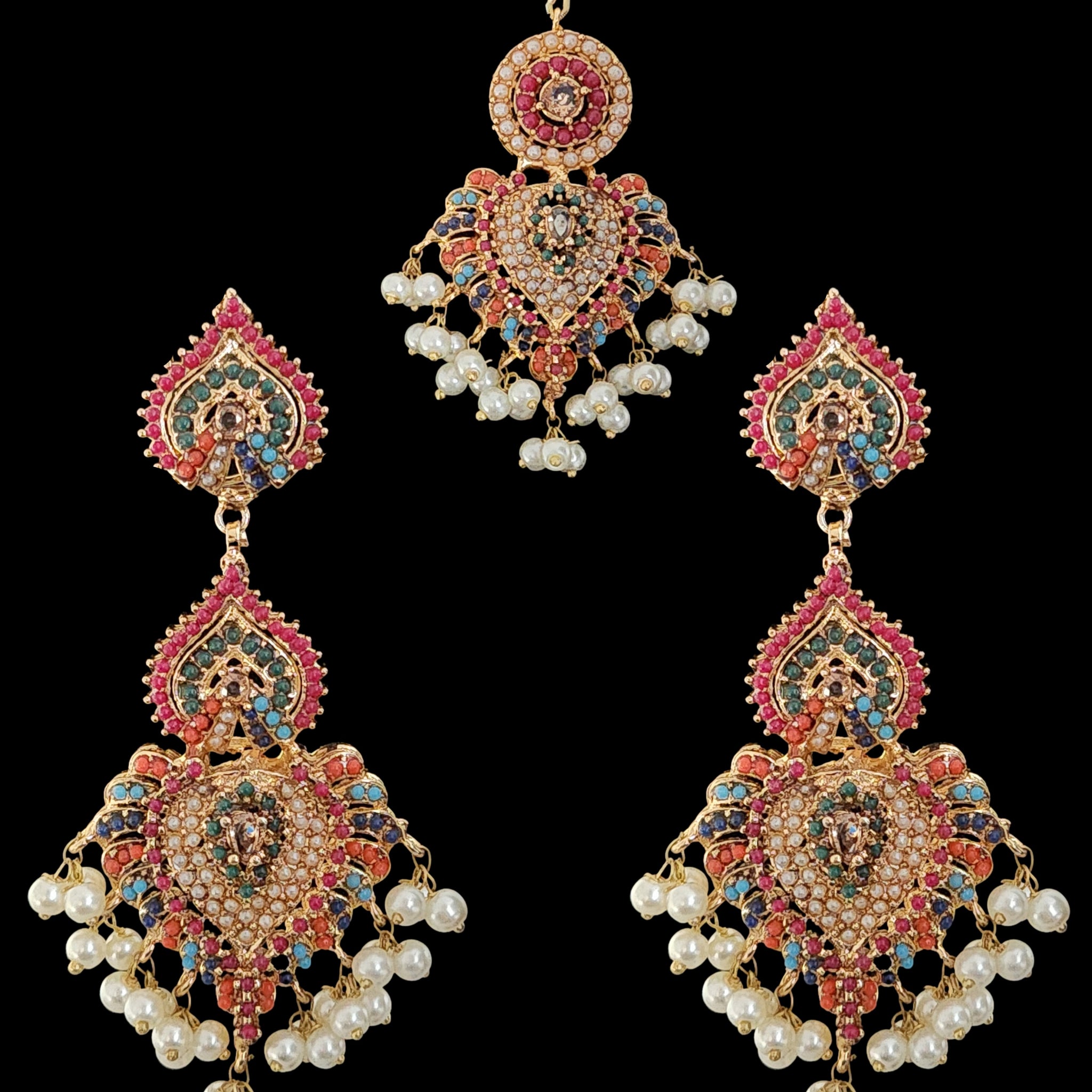 Zeni Earrings & Tikka