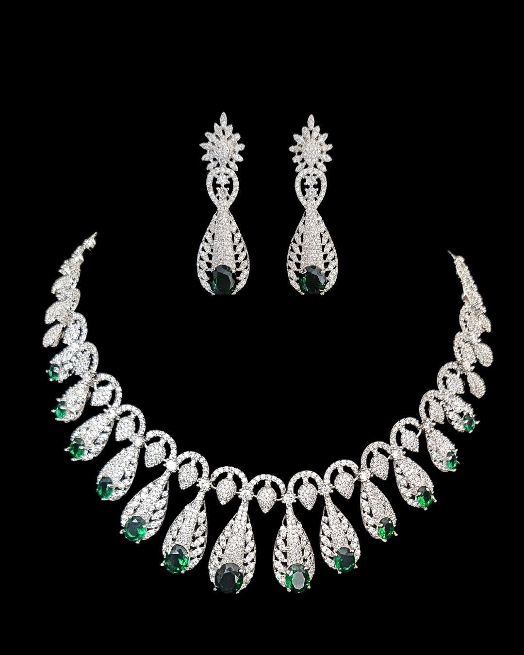 Insiya Set Rhodium Plated