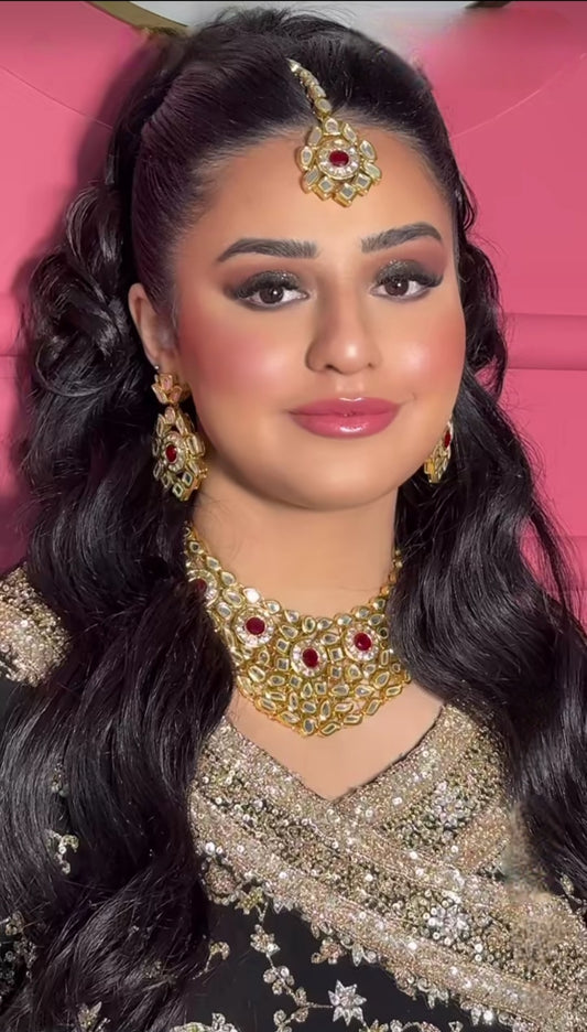 Blossom Gold-Plated Kundan Set