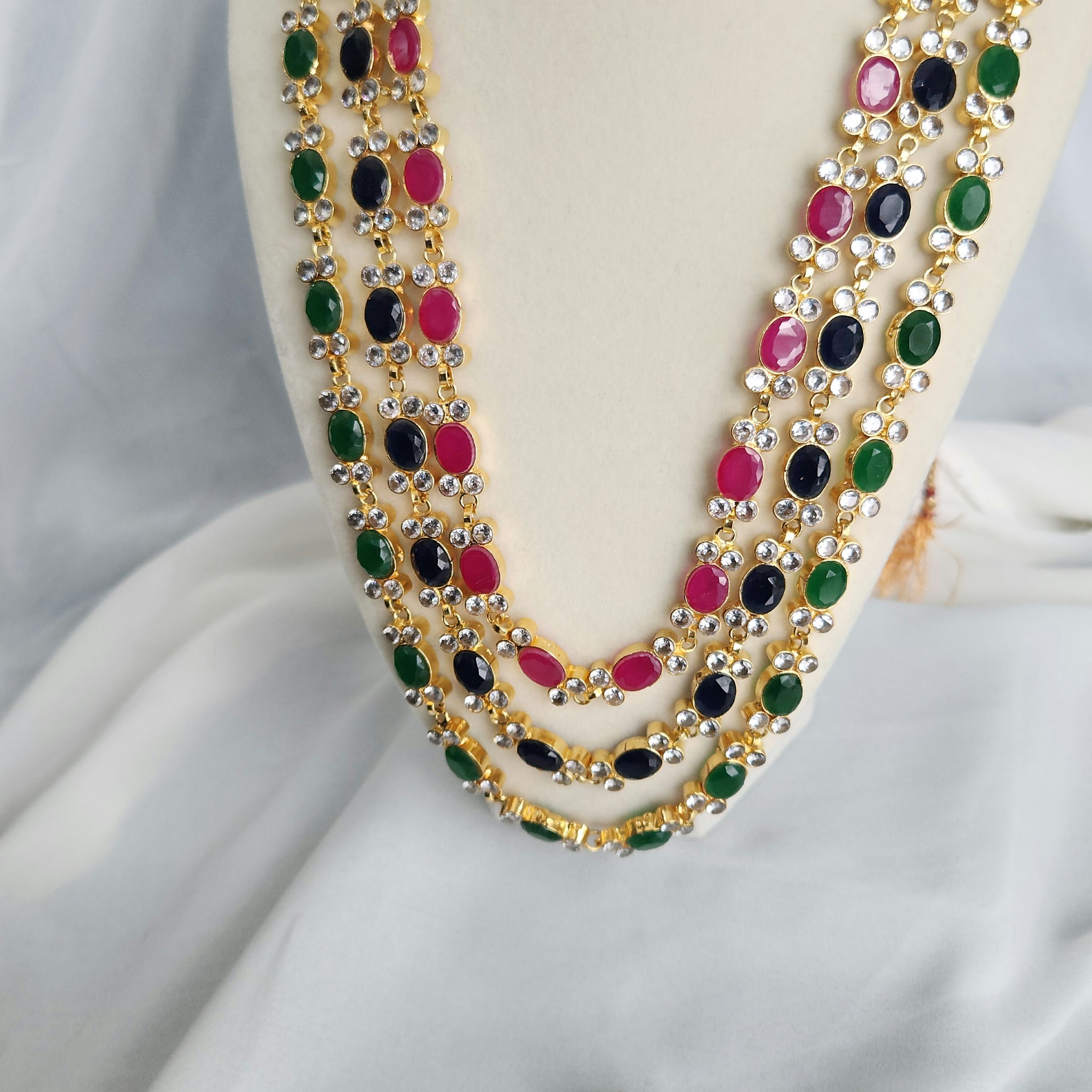 Halimah Mala Triple Layer Gold-plated Set
