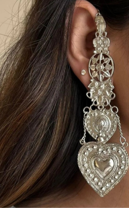 Tulsi Earrings Silver Plated